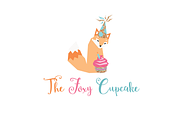 Party Hat Fox Logo Template