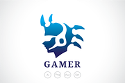 Hardcore Alien Gamer Logo Template