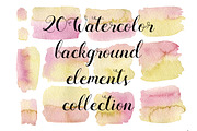 13 Watercolor pink-green textures