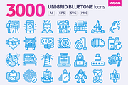 3000 Unigrid Bluetone icons