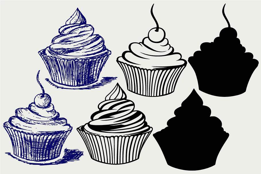 Cute cupcake SVG in Cute Icons - product preview 8