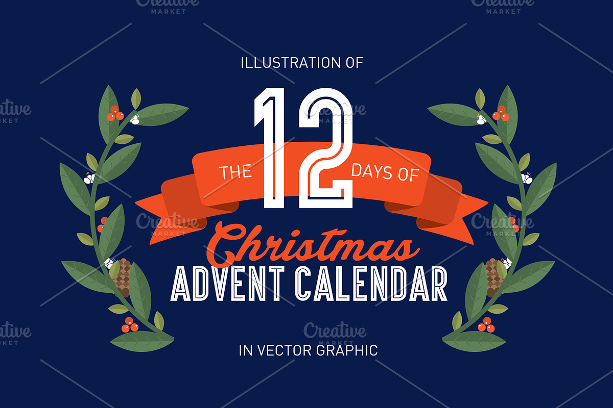12 days of christmas vector in Illustrations - product preview 8
