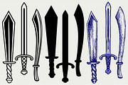 Medieval swords SVG
