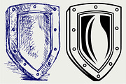 Medieval military shield SVG