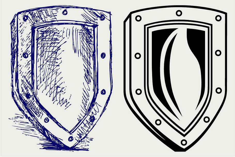 Medieval military shield SVG in Military Icons - product preview 8