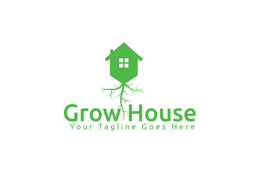 Grow House Logo Template