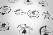 Christmas Vector Badges Logos