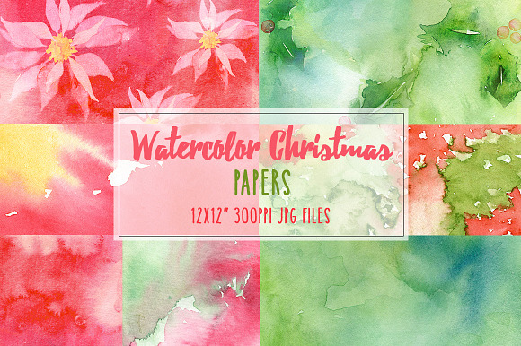 Watercolor Christmas Bundle + Bonus in Illustrations - product preview 3