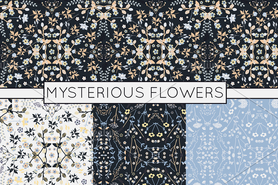 Seamless Floral Patterns - Vector in Patterns - product preview 8