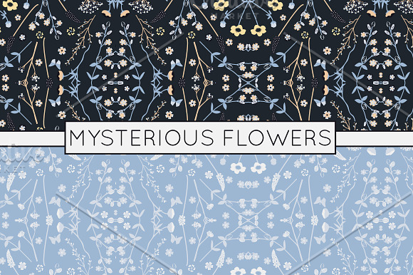 Seamless Floral Patterns - Vector in Patterns - product preview 1