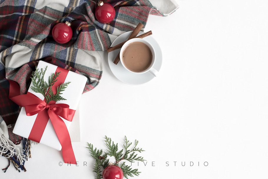 Holiday Mockup Background Plaid in Mockup Templates - product preview 8