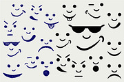 Set of smileys SVG