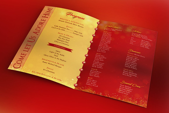 Rejoice Christmas Cantata Program in Brochure Templates - product preview 1