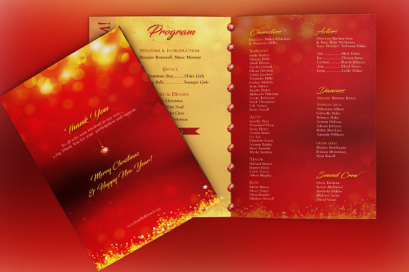 Rejoice Christmas Cantata Program in Brochure Templates - product preview 3
