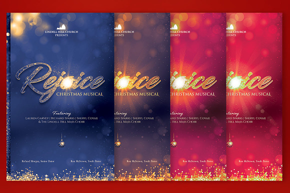 Rejoice Christmas Cantata Program in Brochure Templates - product preview 4