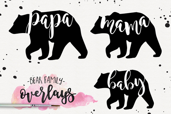 Bear Family Overlay PNG