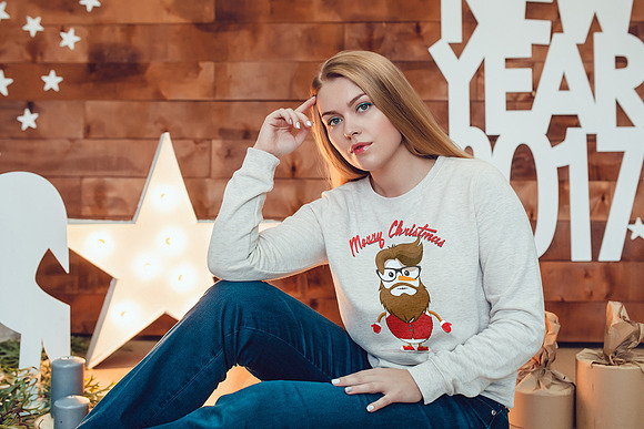 Christmas Sweatshirt Mock-Up Vol.2 in Product Mockups - product preview 7