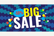 Big sale and discounts banner.