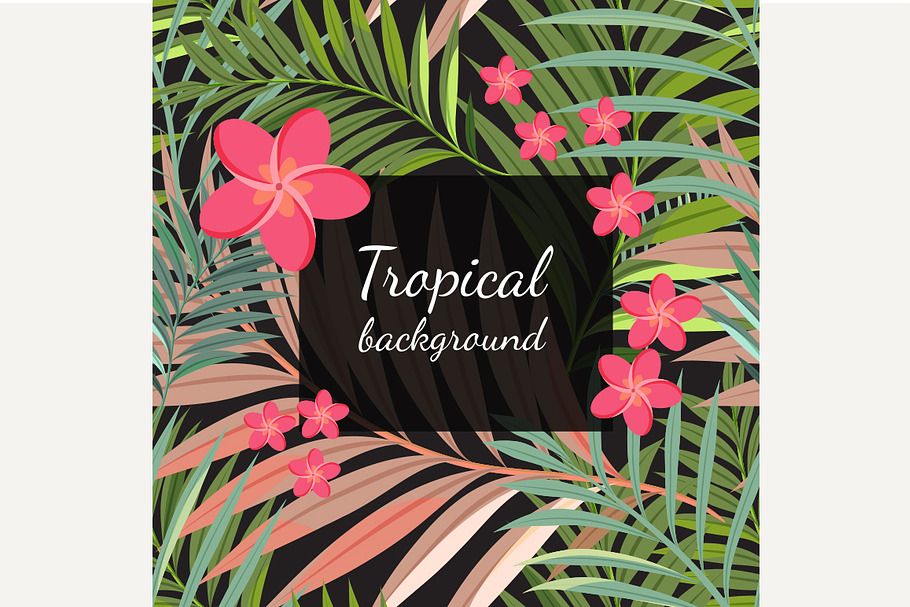 Colorful tropical background in Illustrations - product preview 8