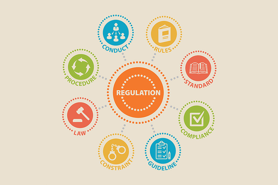 REGULATION. Concept with icons. in Graphics - product preview 8