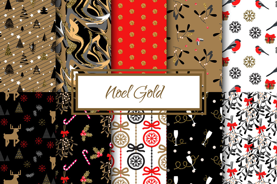 Noel Gold seamless paper