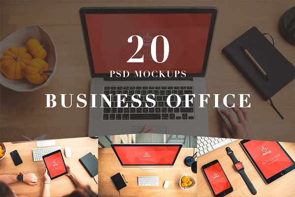 20 PSD Mockups Business Office