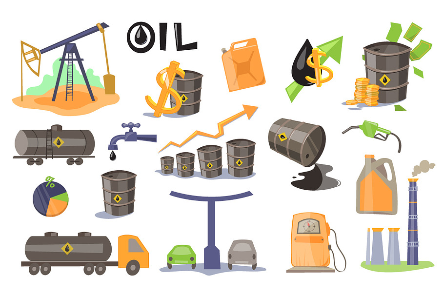 Oil Icon Set in Illustrations - product preview 8