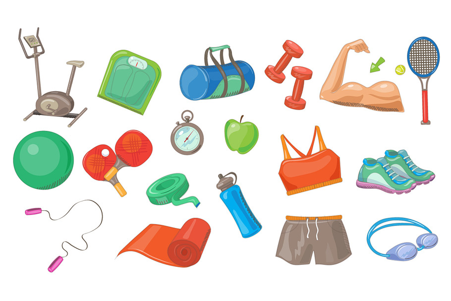 Sports and fitness Accessories in Illustrations - product preview 8