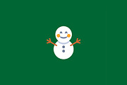 Abstract funny christmas snowman