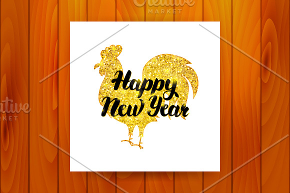 Happy New Year Postcards Lettering in Graphics - product preview 3