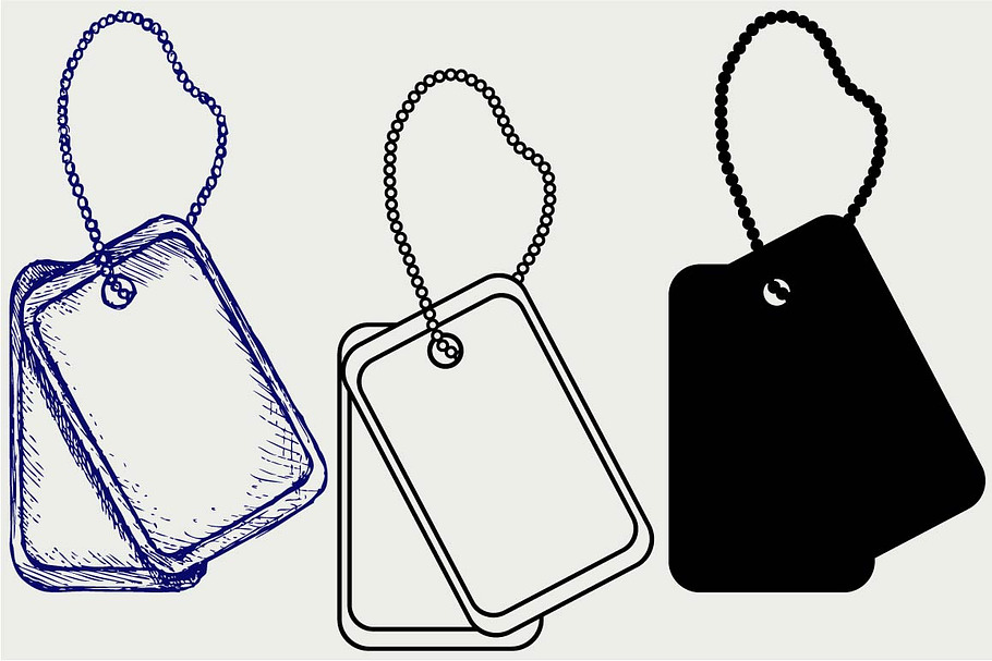 Dog tags SVG in Dog Icons - product preview 8