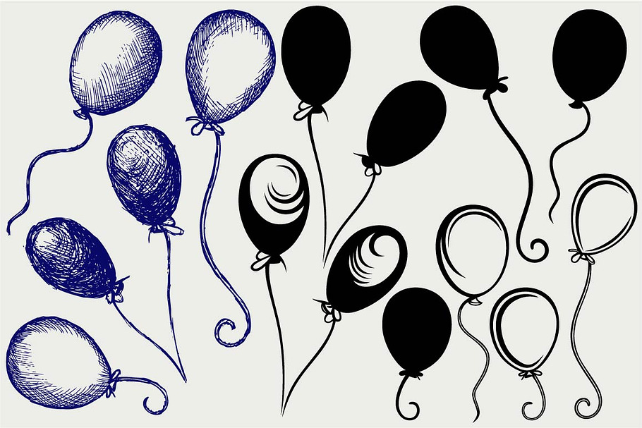 Several balloon SVG