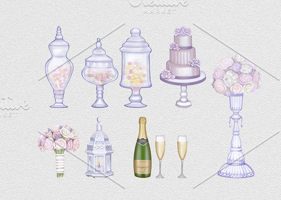 Party Table Designs Clipart Images in Illustrations - product preview 1