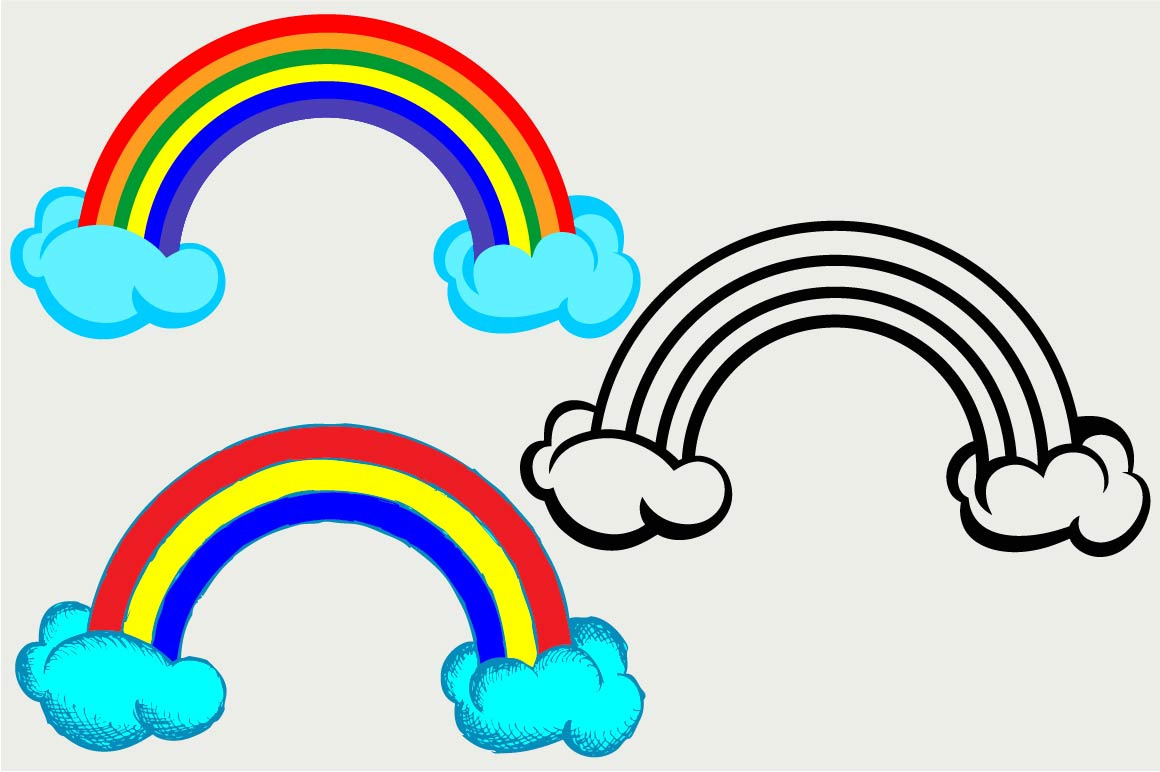 Rainbow SVG DXF | Custom-Designed Icons ~ Creative Market