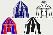 Circus tent SVG