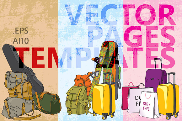 Vector Travel Bags in Objects - product preview 3