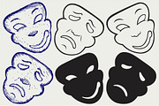 Theater masks SVG