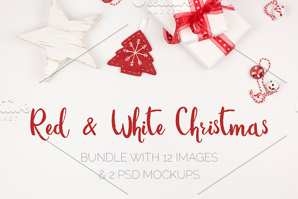 Red & White Christmas Pics & Mockups