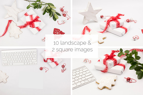 Red & White Christmas Pics & Mockups in Print Mockups - product preview 1