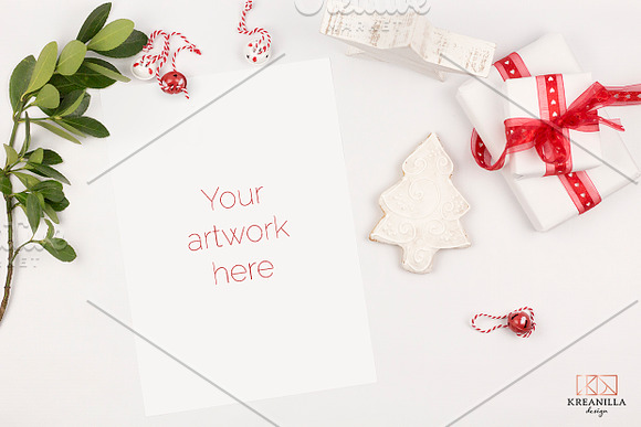 Red & White Christmas Pics & Mockups in Print Mockups - product preview 3