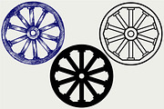 Wooden wheel SVG