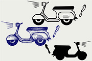 Vintage scooter SVG