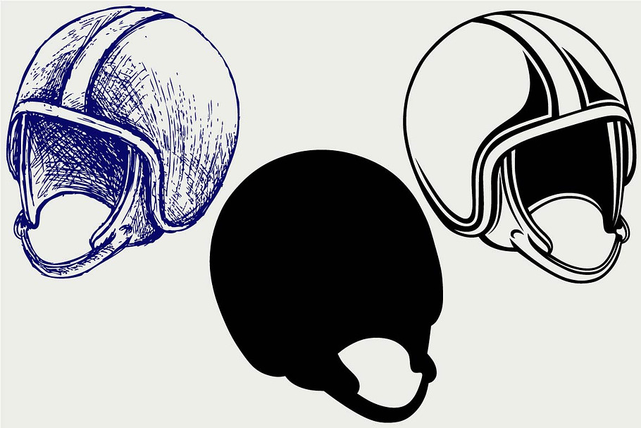 Motorcycle helmet SVG in Graphics - product preview 8