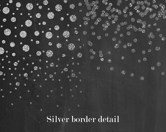Silver confetti border overlay in Patterns - product preview 4
