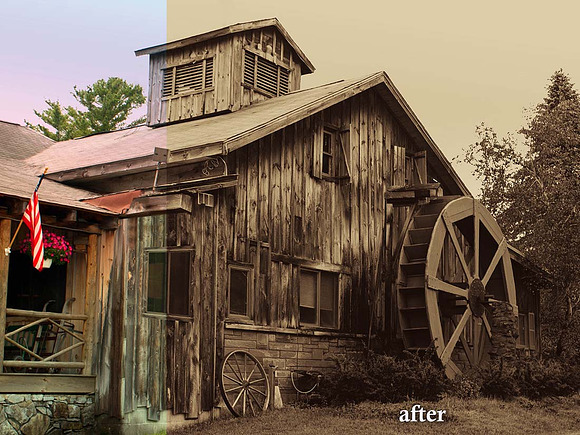 15 Vintage Sepia Landscape Presets in Add-Ons - product preview 2