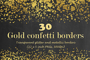 Gold confetti borders