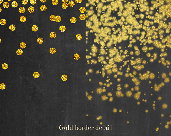 Gold confetti borders in Patterns - product preview 1