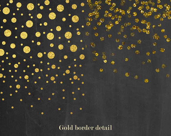 Gold confetti borders in Patterns - product preview 2
