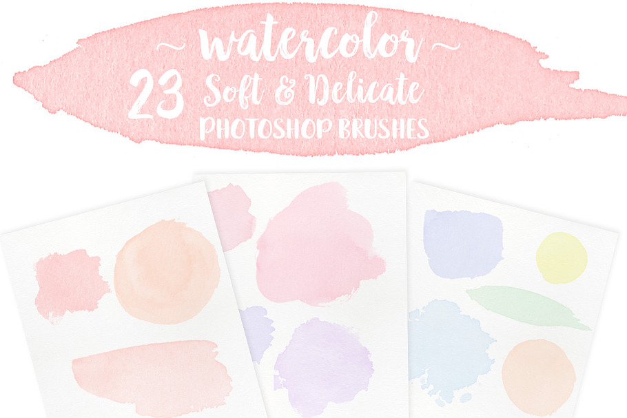 Soft & Delicate Watercolor Brushes in Photoshop Brushes - product preview 8