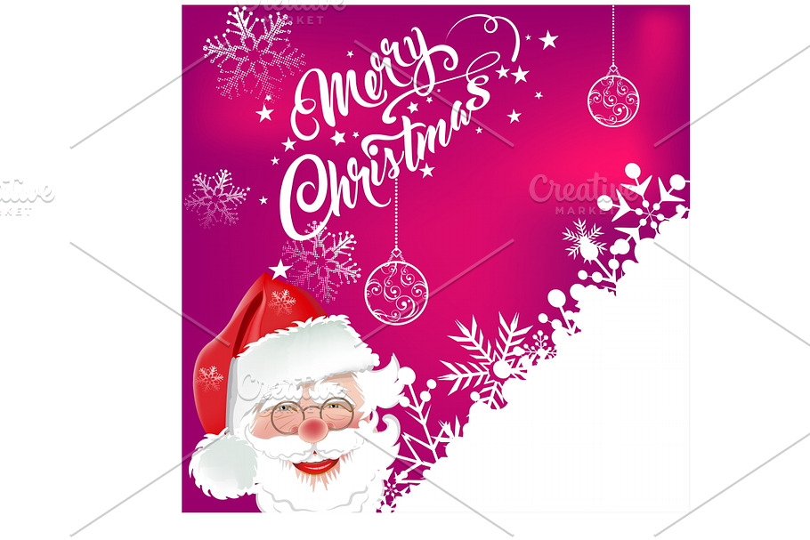 Christmas Card Santa Claus. Vector